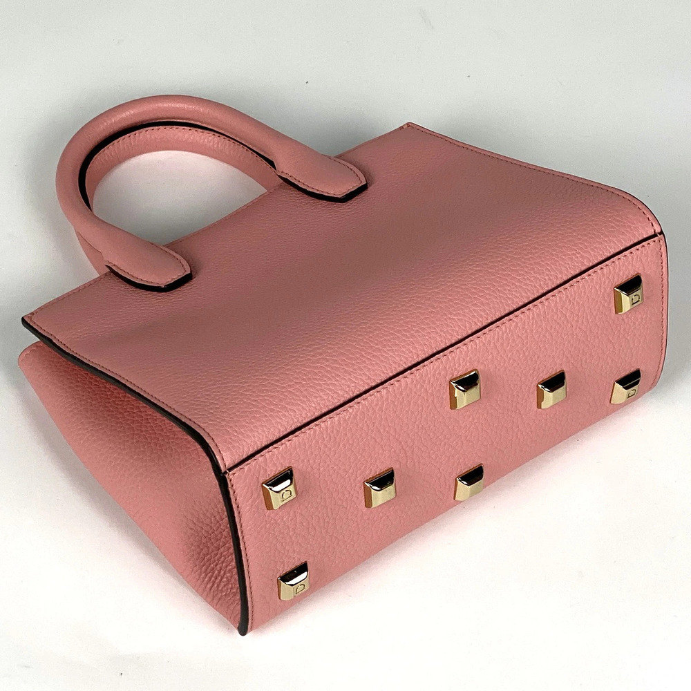Salvatore Ferragamo handbag logo pink Gancini shoulder leather bag